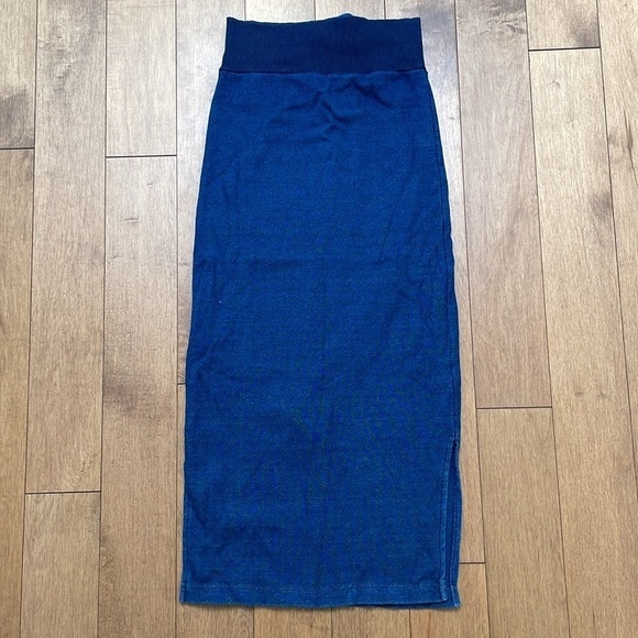 AG by Adriano Goldschmied denim optic dress skirt detached tie waistband size S - Picture 7 of 12